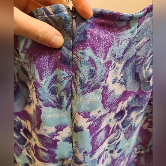 Groggy Urban Legend Y2K Floral Skirt in Blue/Purple - Size M - Picture 7 of 11